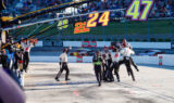 Scenes from Byron's victory at Martinsville