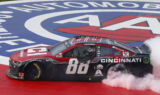 Bowman, No. 88 team celebrates commanding Fontana win