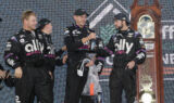 Cue the confetti! Check out Bowman's Martinsville celebration