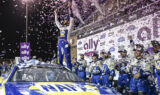 Concrete king: Elliott celebrates Music City win