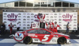 Cue the guitar solo! Check out Larson celebrating his Nasvhille win