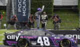 Bowman's win celebration at Pocono in photos