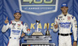 Larson wins Kansas in photo finish