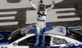 Check it out! Larson celebrates history-making win at Charlotte