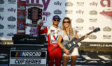 Cue the guitar solo! Check out Larson celebrating his Nasvhille win