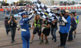 Winner takes all! Check out Larson's Cup championship celebration