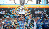 Winner takes all! Check out Larson's Cup championship celebration