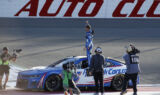 Photos: Inside Larson's victory celebration at Fontana