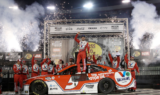 Look! Larson celebrates big win at Bristol